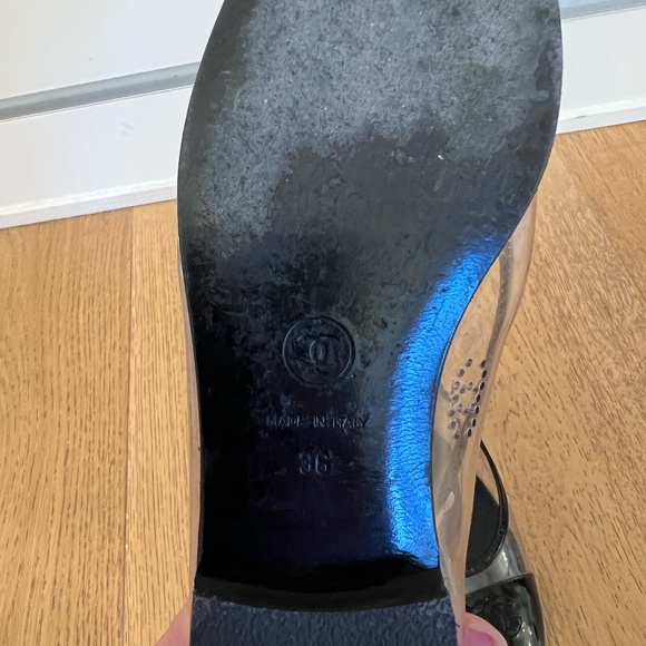 Chanel Interlocking CC Logo PVC Ballet Flats Size 36 - Picture 4 of 4